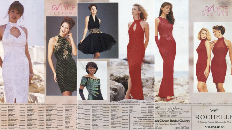 Illustration for article titled Sequins and Off-the-Shoulder Sleeves: All the Hottest Prom Looks of 1994, According to Seventeen